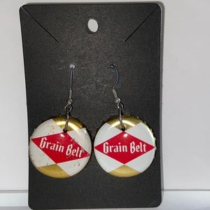 Grain Belt dangle earrings
